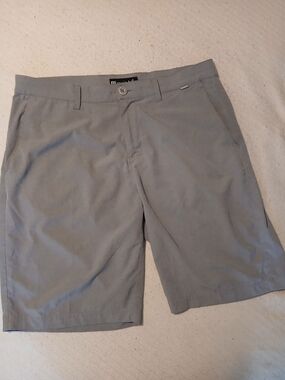 Travis Mathew Light Gray Patterned Hybrid Shorts